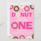Donuts Kleurrijke 1e Verjaardag Uitnodigingen (Voorkant)