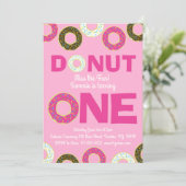 Donuts Kleurrijke 1e Verjaardag Uitnodigingen (Staand voorkant)