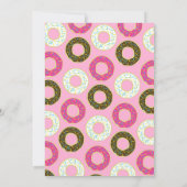 Donuts Kleurrijke 1e Verjaardag Uitnodigingen (Achterkant)