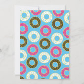 Donuts Kleurrijke 1e Verjaardag Uitnodigingen (Achterkant)