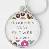 Donuts, kleurrijke donuts, Baby shower Sleutelhanger (Voorkant)