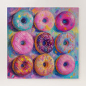 Donuts Kleurrijke Moderne Abstracte Kunst Legpuzzel (Horizontaal)