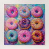 Donuts Kleurrijke Moderne Abstracte Kunst Legpuzzel (Verticaal)