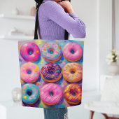 Donuts Kleurrijke Moderne Abstracte Kunst Tote Bag