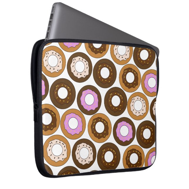 Donuts Laptop Sleeve (Voorkant Rechts)