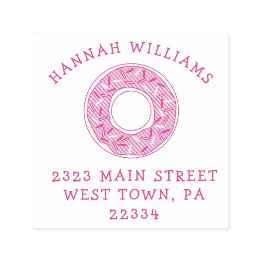 Donuts Leuke Kind retour adres stempel (Design)