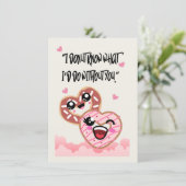 donuts liefde valentijn feestdagenkaart (Staand voorkant)