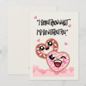 donuts liefde valentijn feestdagenkaart (Voorkant / Achterkant)