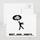 Donuts Lover Briefkaart (Voorkant / Achterkant)