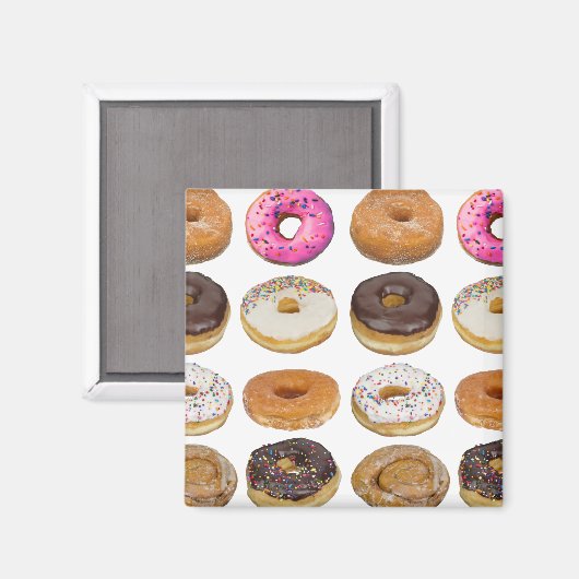 Donuts Lover Fun Doughnuts Magneet (Voorkant / Achterkant)