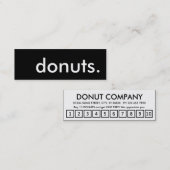 Donuts. Loyaliteit Punch Card Klantenkaartje (Voorkant / Achterkant)