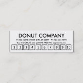 Donuts. Loyaliteit Punch Card Klantenkaartje (Achterkant)