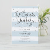 Donuts & Luier Baby Shower Uitnodiging (Staand voorkant)
