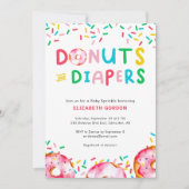 Donuts & Luier Baby Sprinkle Kleurrijke Fun I Kaart (Voorkant)