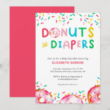 Donuts & Luier Baby Sprinkle Schattig Kleurrijk Pl