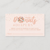 Donuts & luiers Raffle Kaart Baby shower behuizing Visitekaartje (Voorkant)