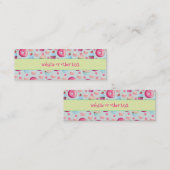 Donuts Macarons and Cupcake Pattern Website Mini Visitekaartje (Voorkant / Achterkant)