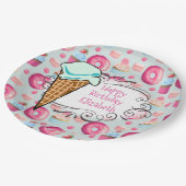 Donuts Macarons Cupcake Ice Cream Aangepaste Verja Papieren Bordje (Gekanteld)