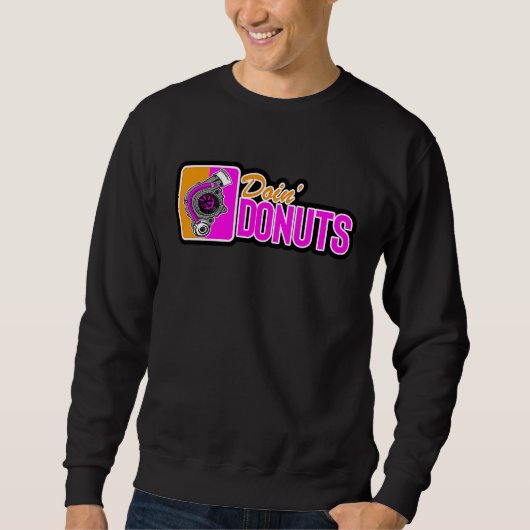Donuts Maken Auto Driften PS Tuning Liefhebbers Trui (Voorkant)