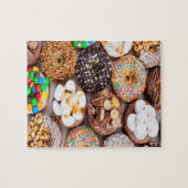 Donuts Marshmallow Jigzaag Puzzle Legpuzzel (Horizontaal)
