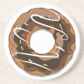 Donuts met chocoladeglazuur zandsteen onderzetter (Voorkant)