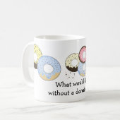Donuts met Moppige Spreuk Koffiemok (Voorkant links)