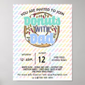 donuts met Pap School PTO PTA-begrafenisondernemer Poster (Voorkant)