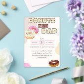 Donuts met papa uitnodiging Vaderdag viering (Insitu (Huwelijk))