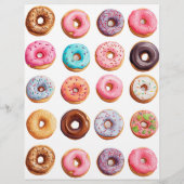 Donuts met papa Vaderdag Celebration Flyer (Achterkant)