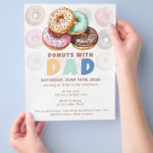 Donuts met papa Vaderdag Celebration Flyer (Hand)