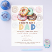 Donuts met papa Vaderdag Celebration Flyer (Enkel)