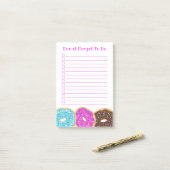 Donuts met printplaat Vergeet niet het vakje Lijst Post-it® Notes (Op bureau)