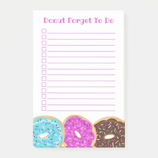 Donuts met printplaat Vergeet niet het vakje Lijst Post-it® Notes (Voorkant)
