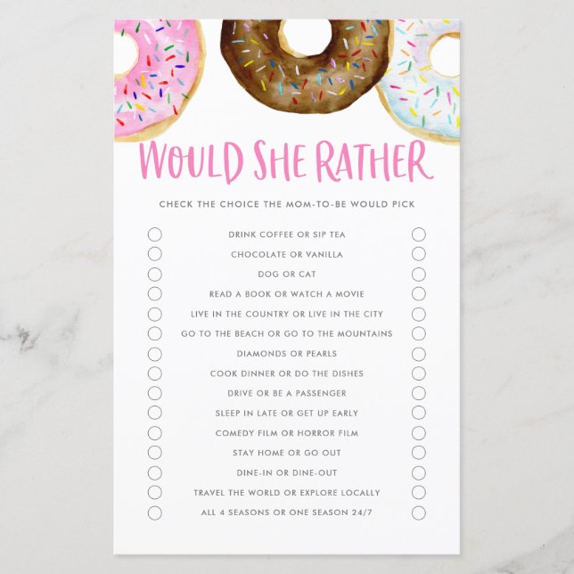 Donuts met roze en chocolade zouden mam in plaats  (Voorkant)