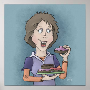 Donuts met sprinkeling poster