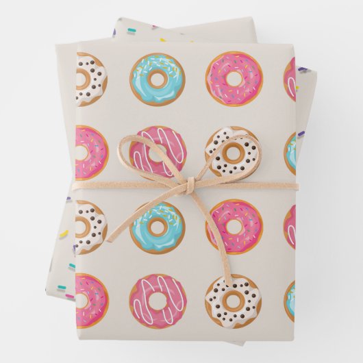 Donuts met Sprinkles Inpakpapier Vel (In situ)