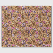 Donuts met sprinkles patroon cadeaupapier (Vlak)