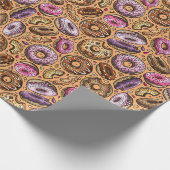 Donuts met sprinkles patroon cadeaupapier (Hoek)