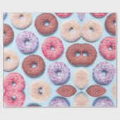 Donuts met sprinkles patroon cadeaupapier (Vlak)