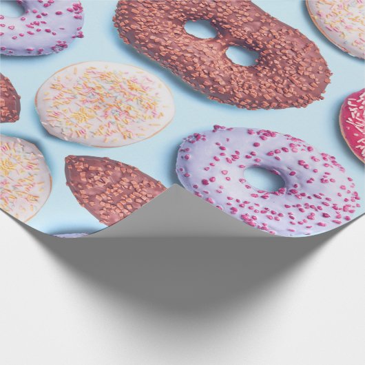 Donuts met sprinkles patroon cadeaupapier (Hoek)