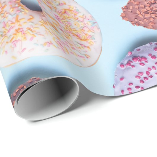 Donuts met sprinkles patroon cadeaupapier (Rol Hoek)