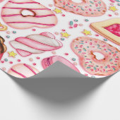 Donuts met sprinkles patroon cadeaupapier (Hoek)