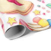 Donuts met sprinkles patroon cadeaupapier (Rol Hoek)