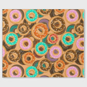 Donuts met sprinkles patroon cadeaupapier (Vlak)