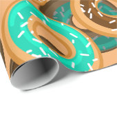Donuts met sprinkles patroon cadeaupapier (Rol Hoek)
