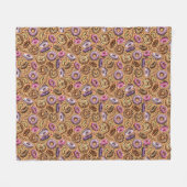 Donuts met sprinkles patroon fleece deken (Voorkant (Horizontaal))