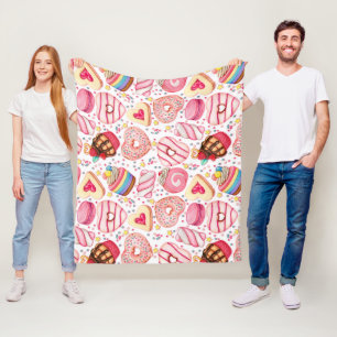 Donuts met sprinkles patroon fleece deken