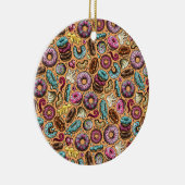Donuts met sprinkles patroon keramisch ornament (Rechts)