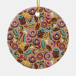 Donuts met sprinkles patroon keramisch ornament