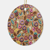 Donuts met sprinkles patroon keramisch ornament (Links)